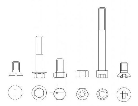 汽車螺栓結構圖